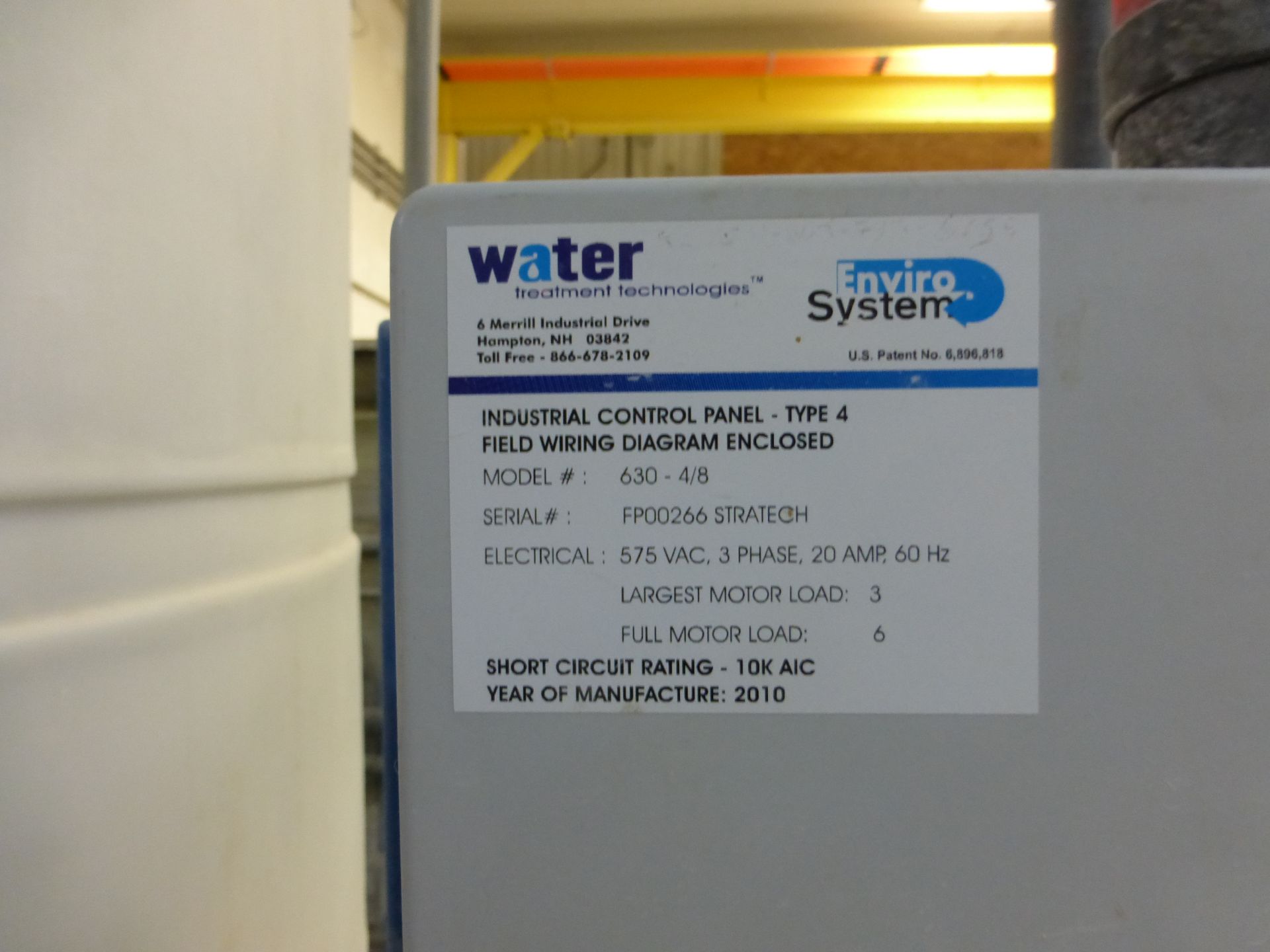 2011 Water treatment Technologies Envirosystem water filtration & recycling system c/w filter - Image 5 of 7