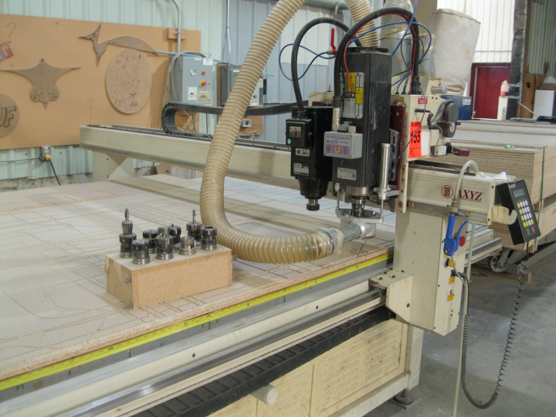 2005 AXYZ Automation CNC dual-spindle router, model 7012 S/N 01164 w/dust collector - Image 3 of 3