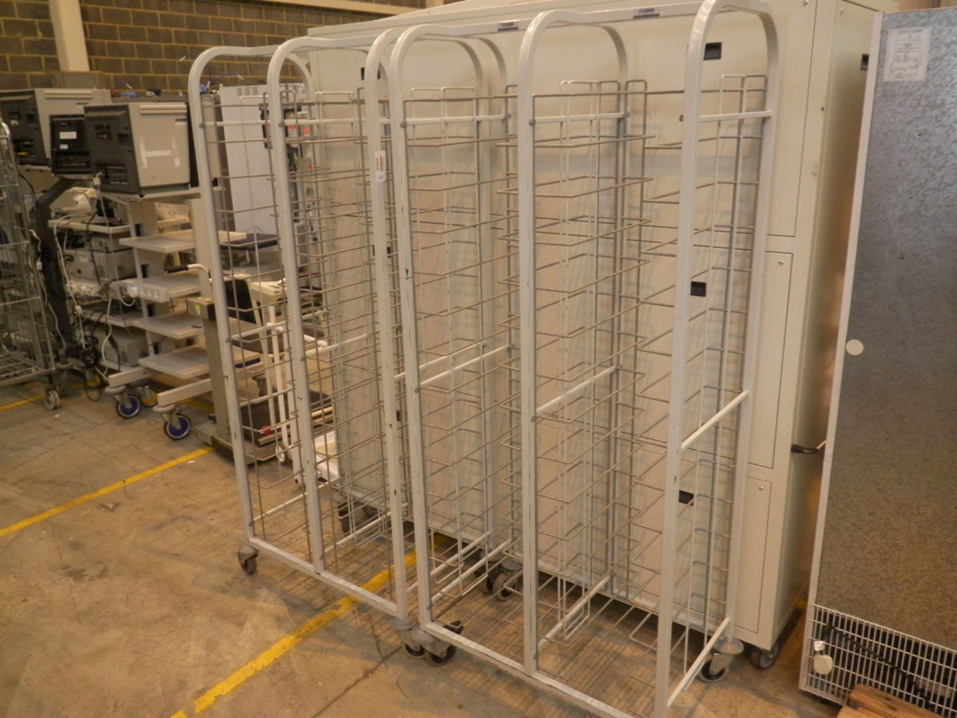 2x Mobile Craven Tray Trolley