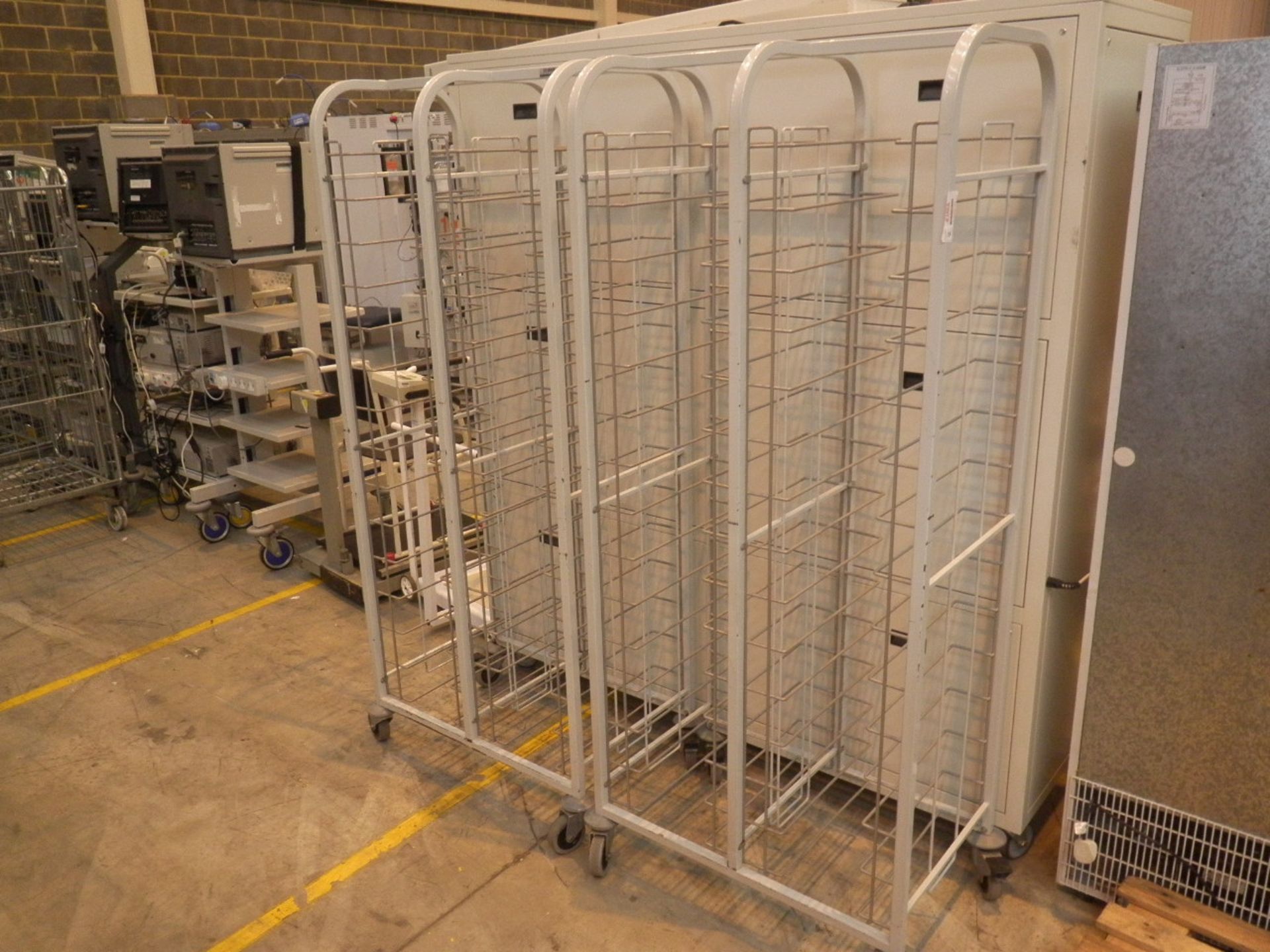 2x Mobile Craven Tray Trolley
