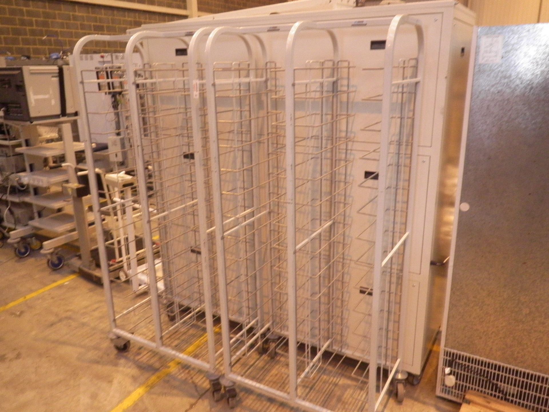 2x Mobile Craven Tray Trolley