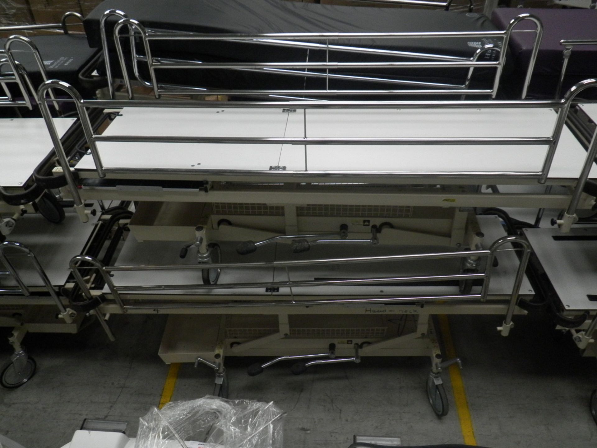 Huntleigh Patient Trolley With X-Ray Cassette Holder and Siderails