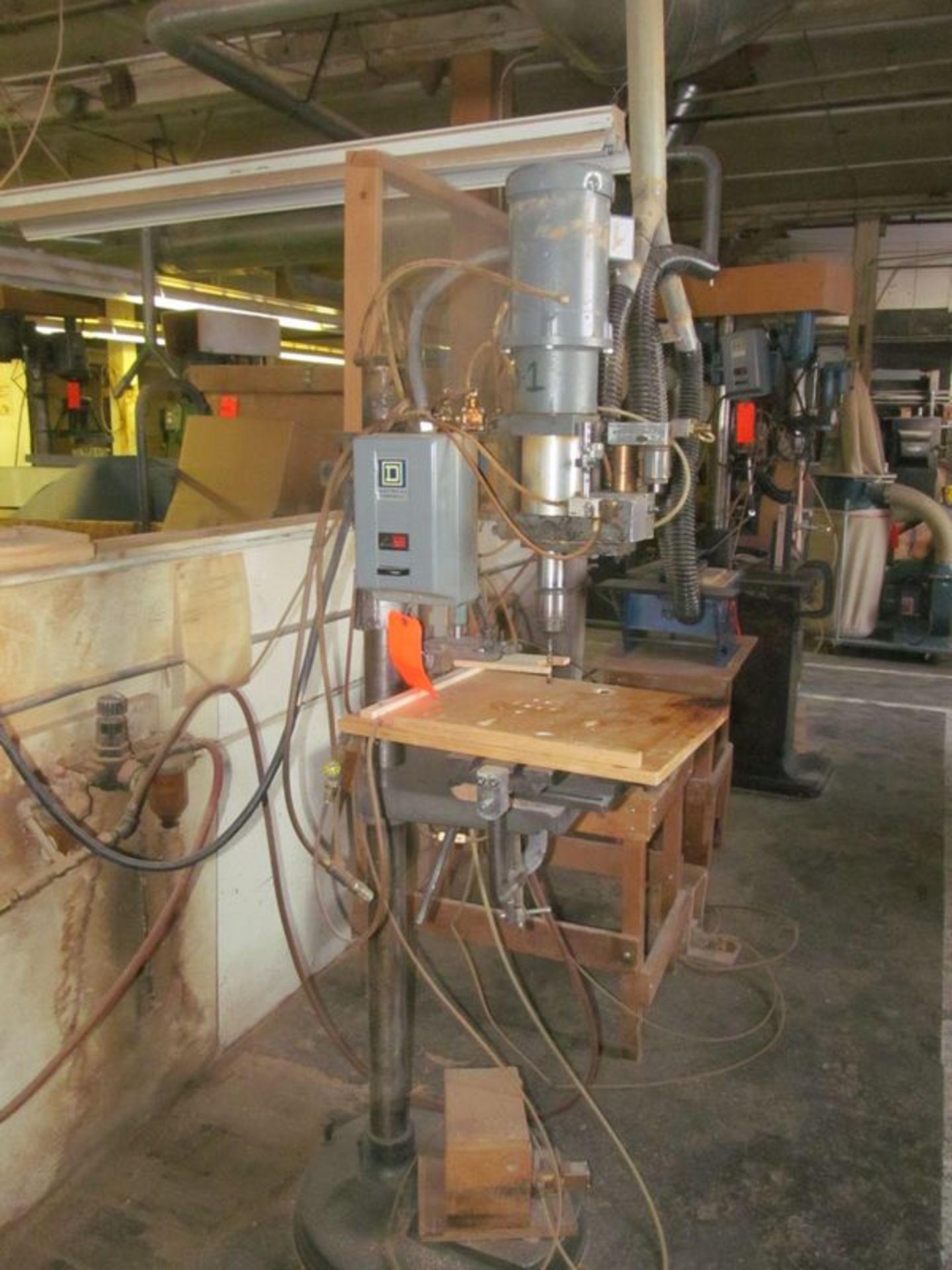 Hypneumat drill press, 1 HP, 3 PH, 220V, 4" stroke, foot pedal operated - Image 2 of 3