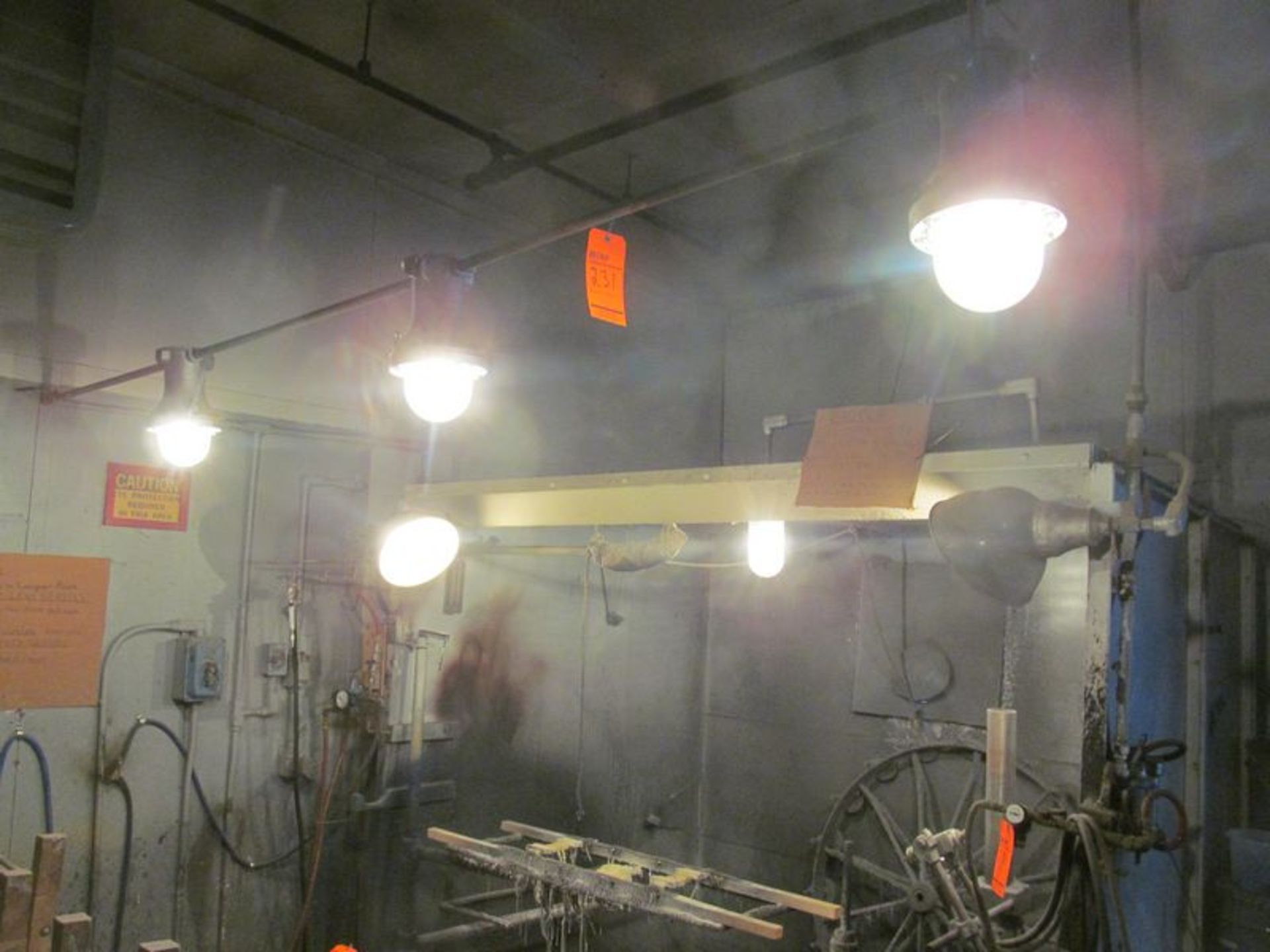 Binks 7' X 8' spray booth with ass't explosion proof lights - Image 3 of 3