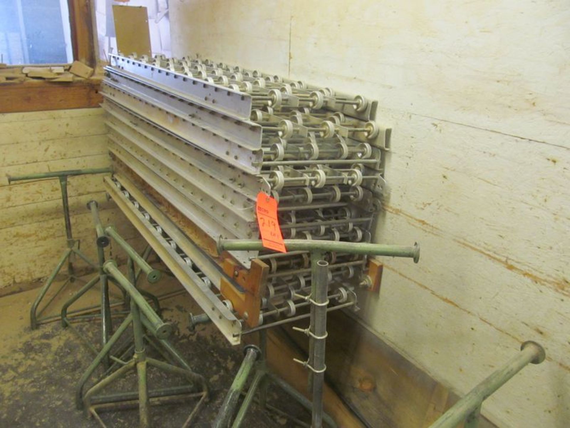 Lot ass't aluminum skate conveyor with (8) 16" X 62" sections, (1) 16" X 56" section, (1) 16" X - Image 2 of 2