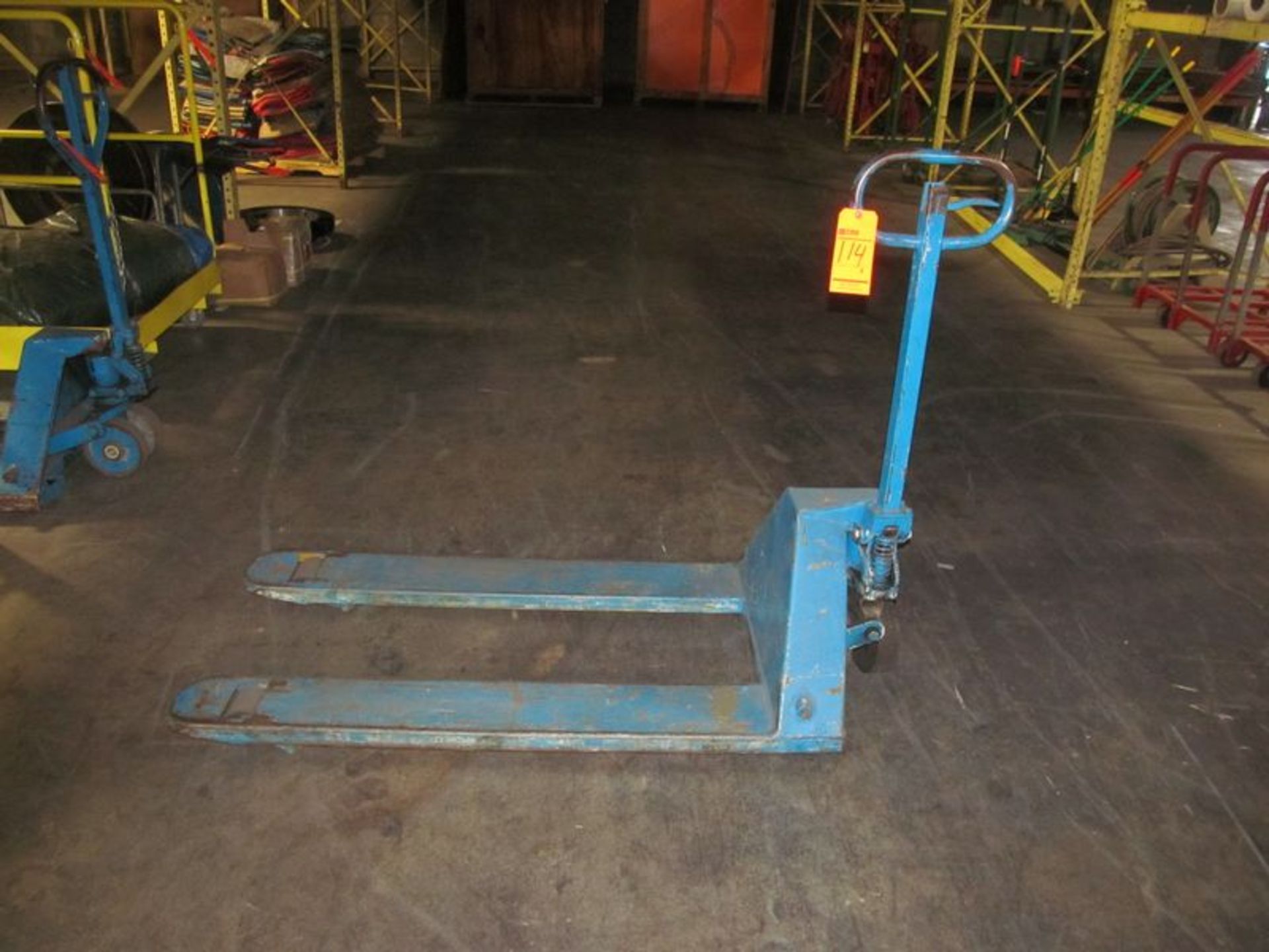 Hydraulic pallet jack, 27" X 48" forks, 5,000 lb cap