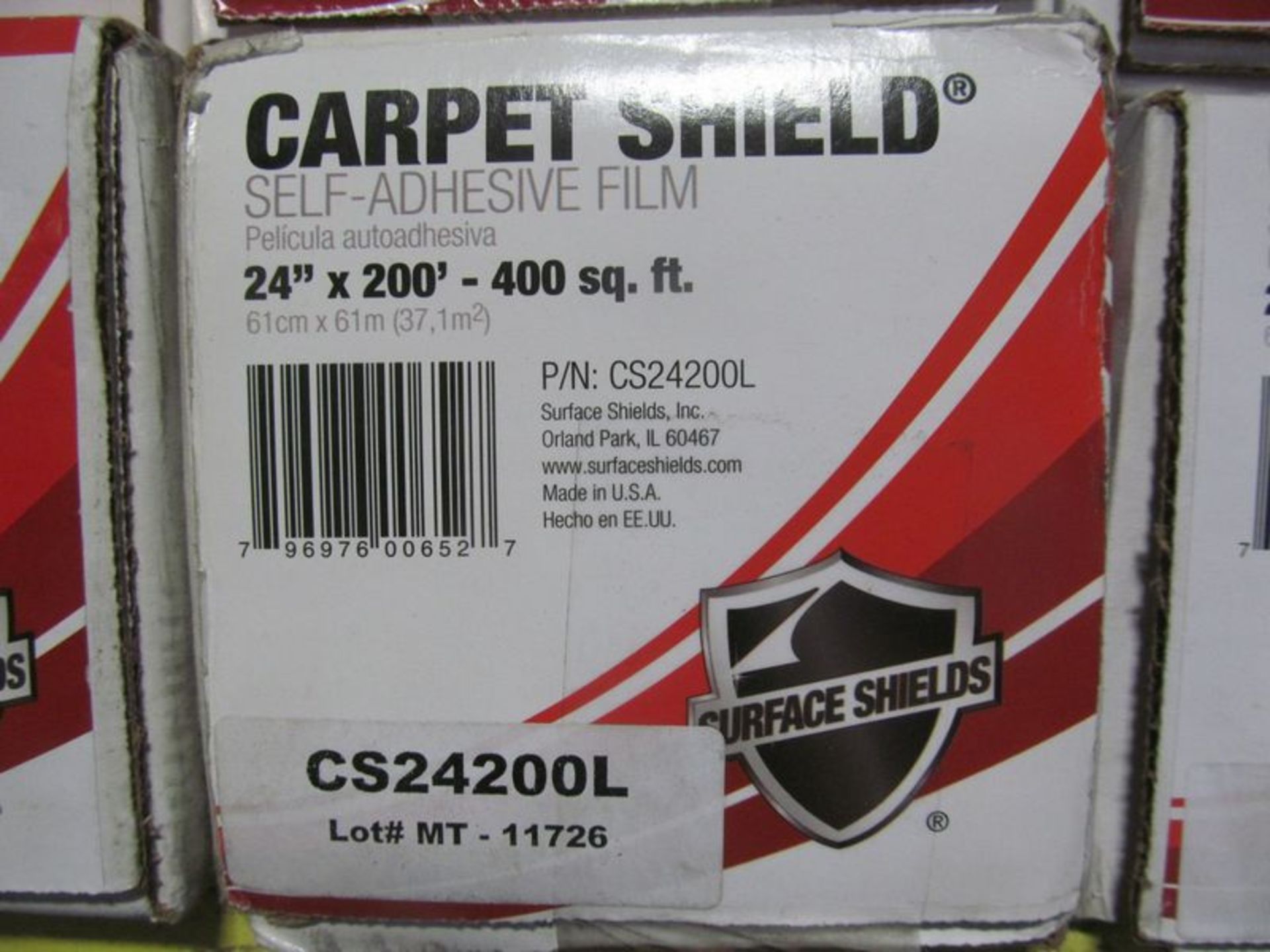 Lot ass't carpet shields including (6) unopened boxes 24" X 700' and (14) ass't partial rolls - Image 2 of 2
