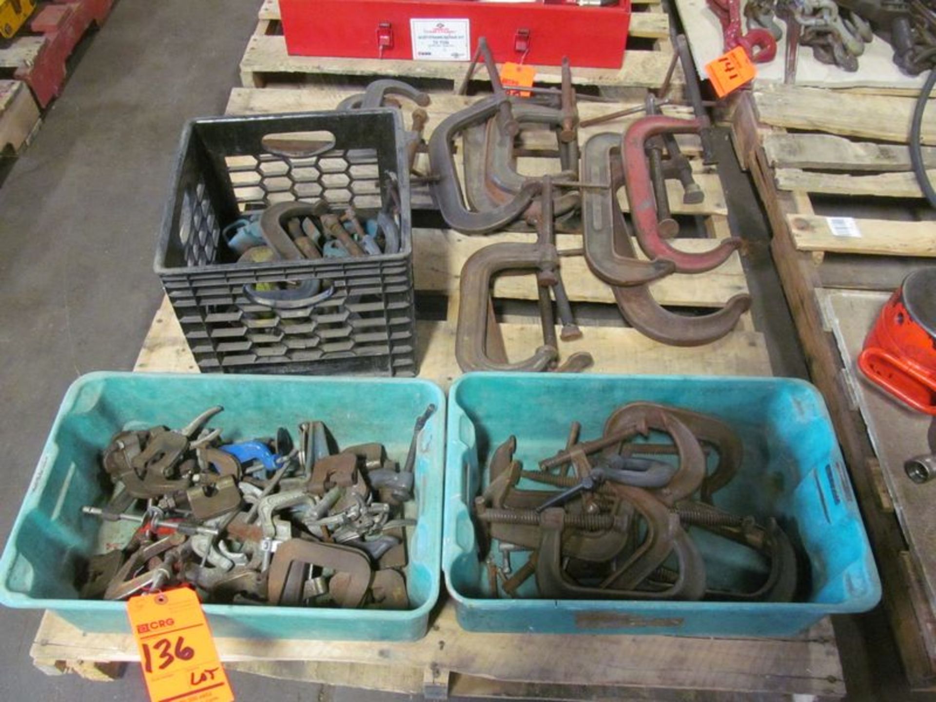 Lot ass't c-clamps, etc.