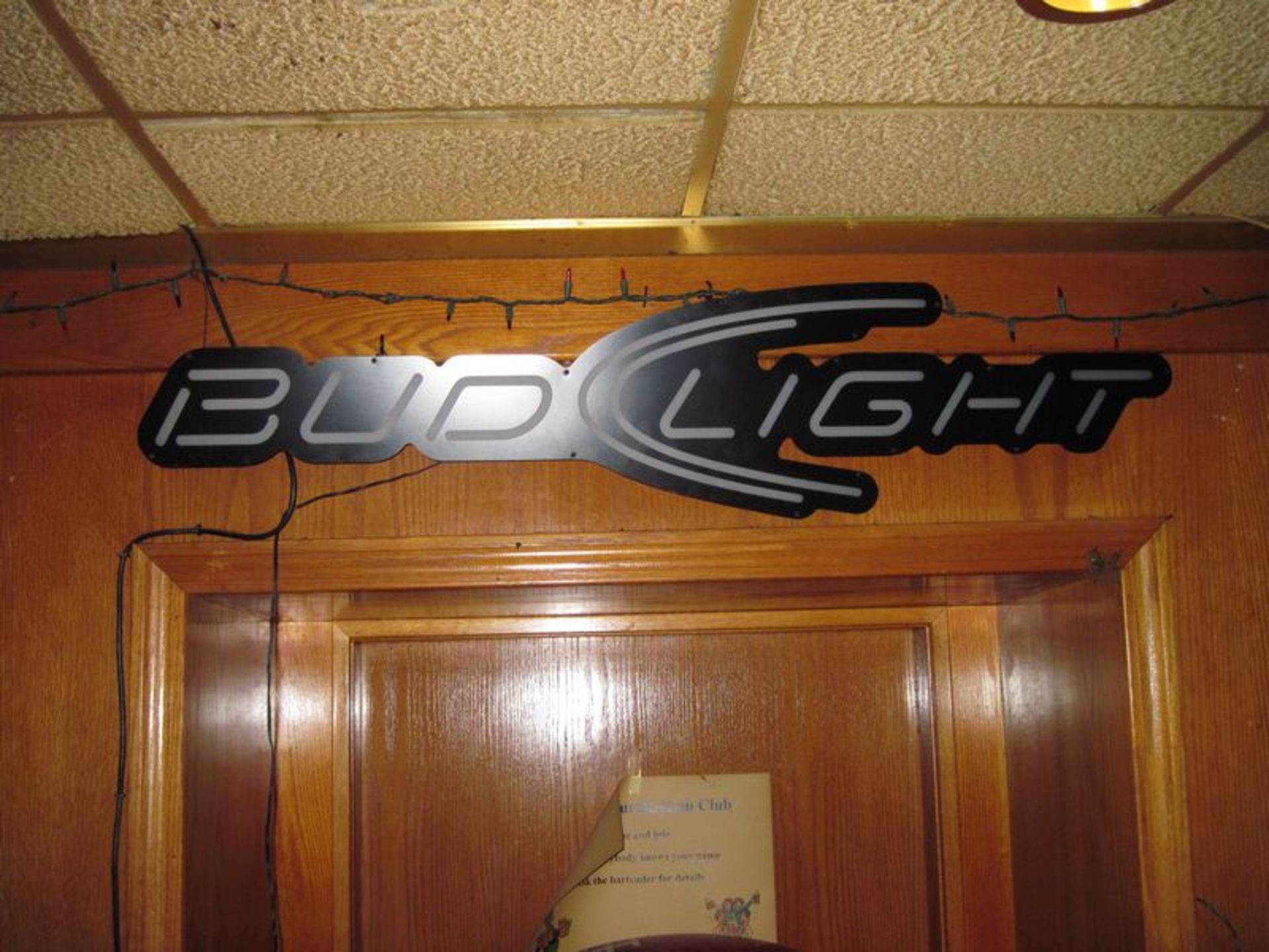 (1) Bud Light sign and (1) inflated football