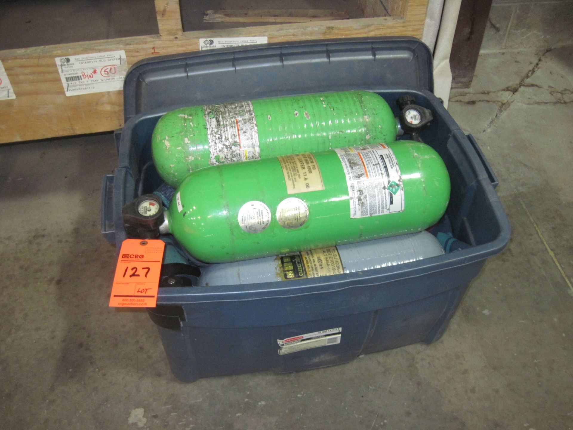 Lot (6) oxygen spare tanks