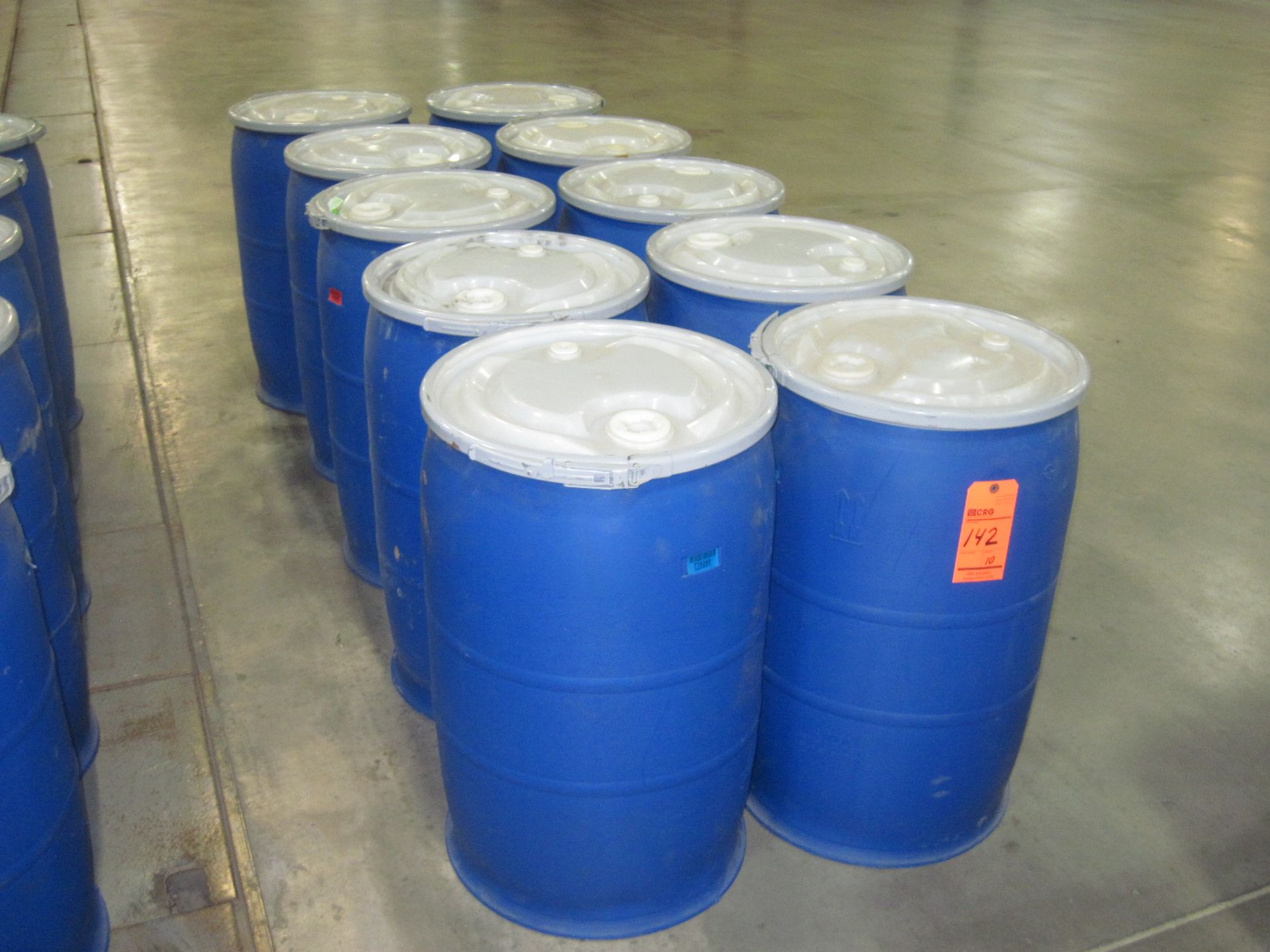 Lot (10) 30 Gallon drums (plastic)