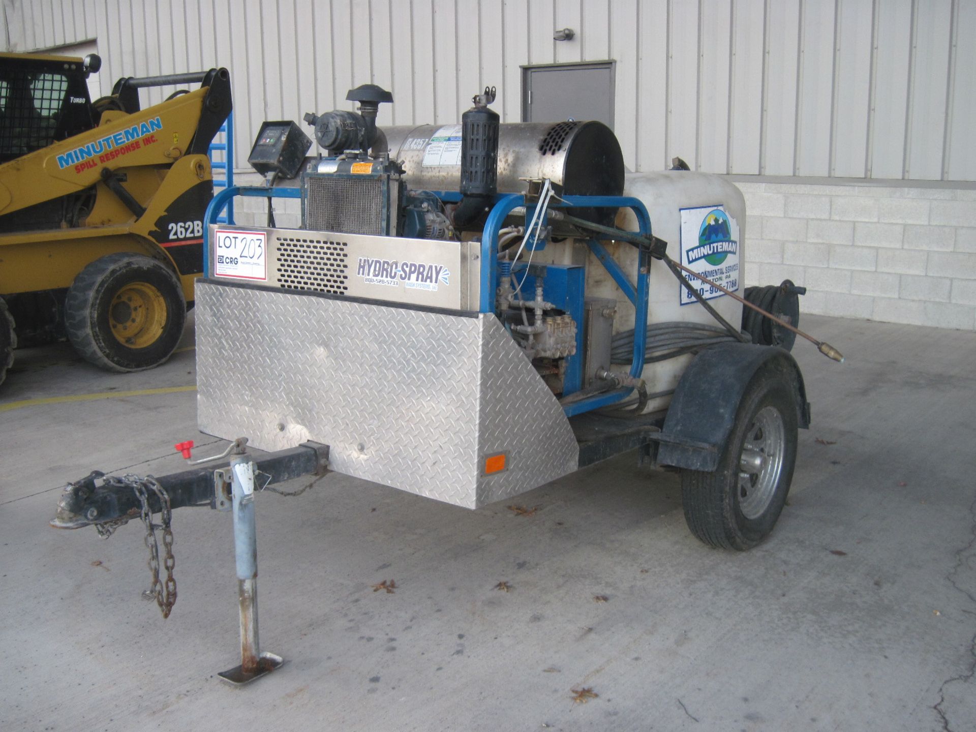 2011 Hydro Spray Pressure Washer, M/N 4357, S/N 1A9BU1010BA520051, diesel motor, mounted on tag-a-