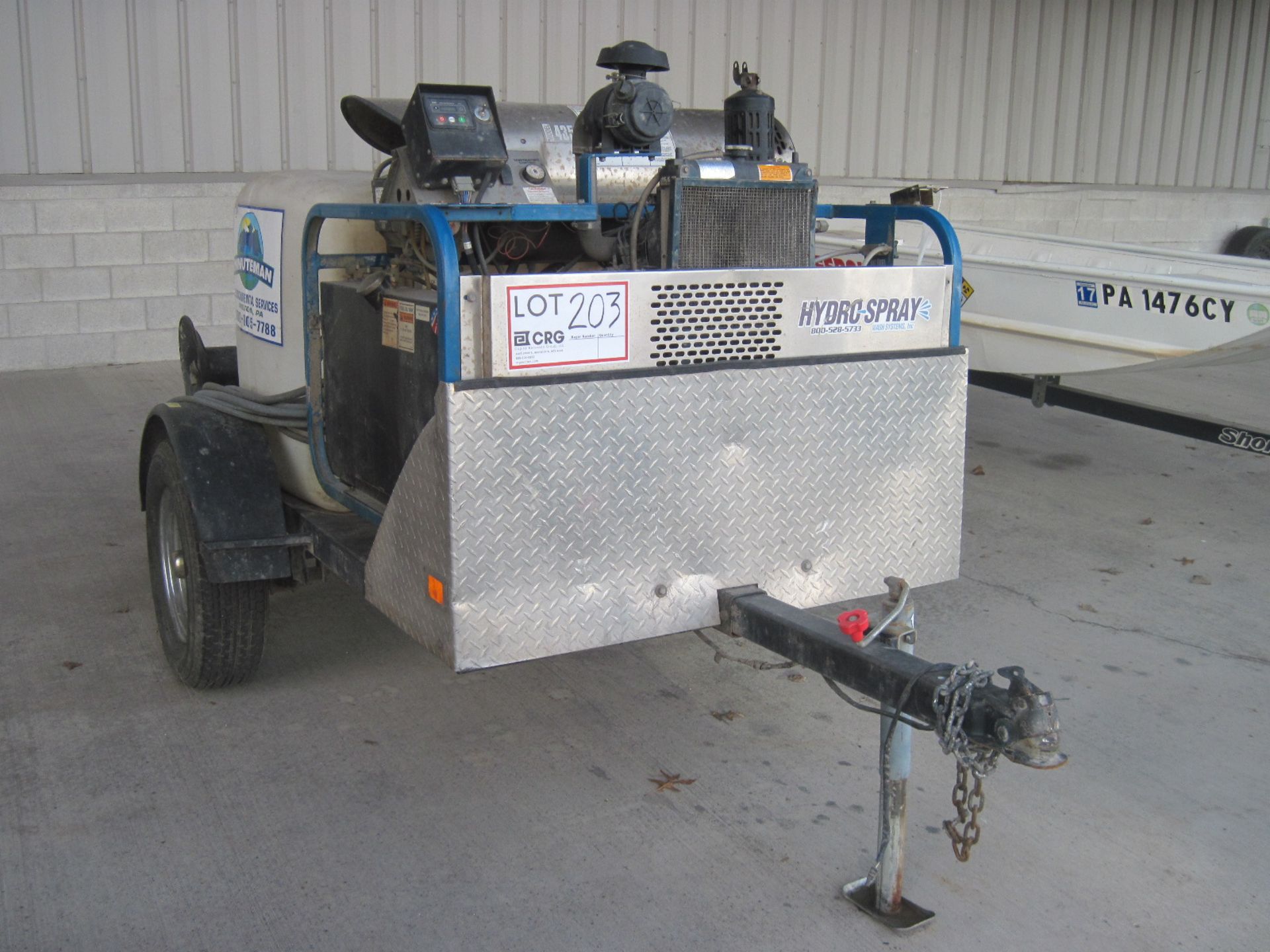 2011 Hydro Spray Pressure Washer, M/N 4357, S/N 1A9BU1010BA520051, diesel motor, mounted on tag-a- - Image 2 of 3