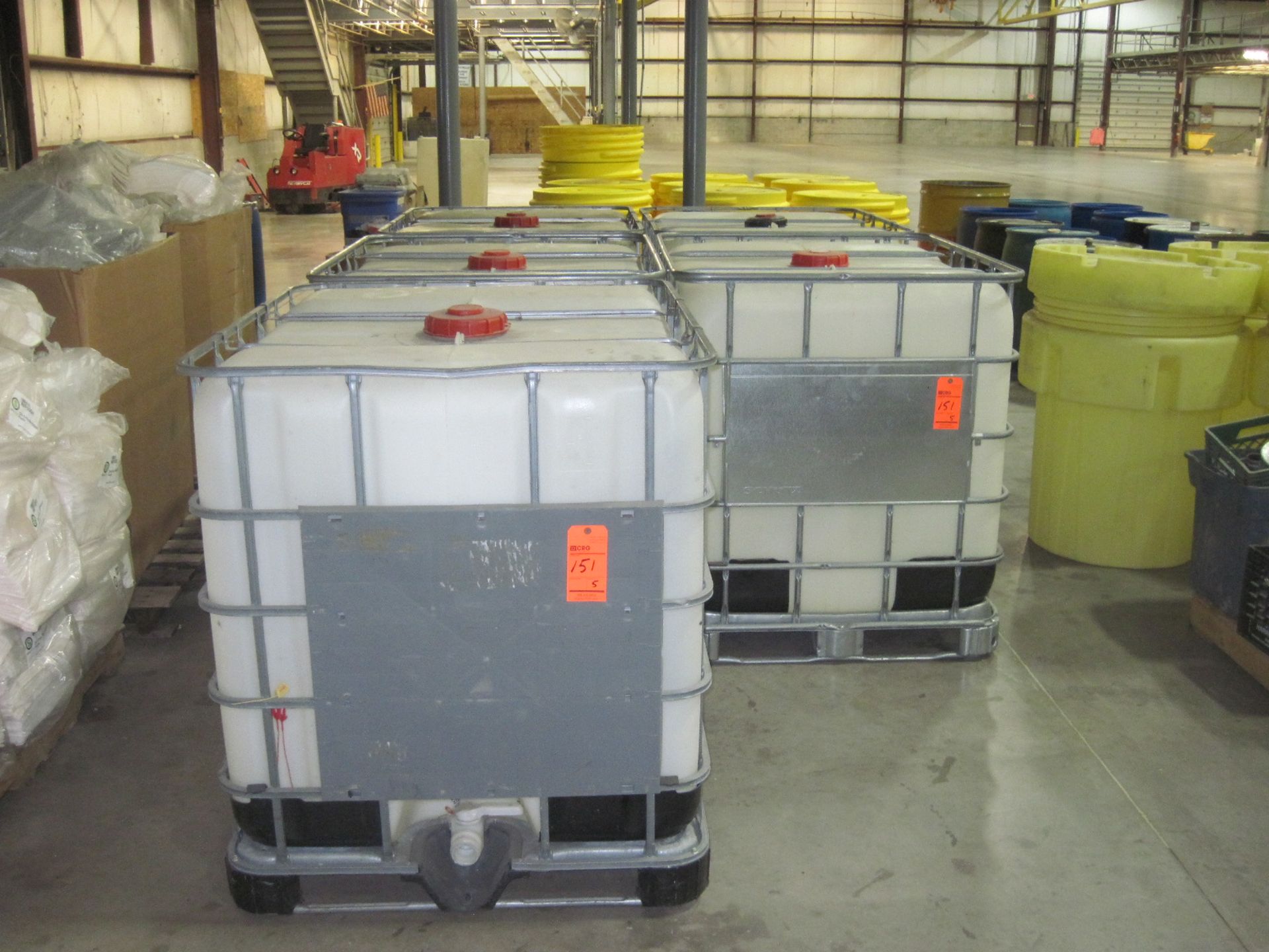 Lot (5) IBC tanks, 275 Gallon capacity