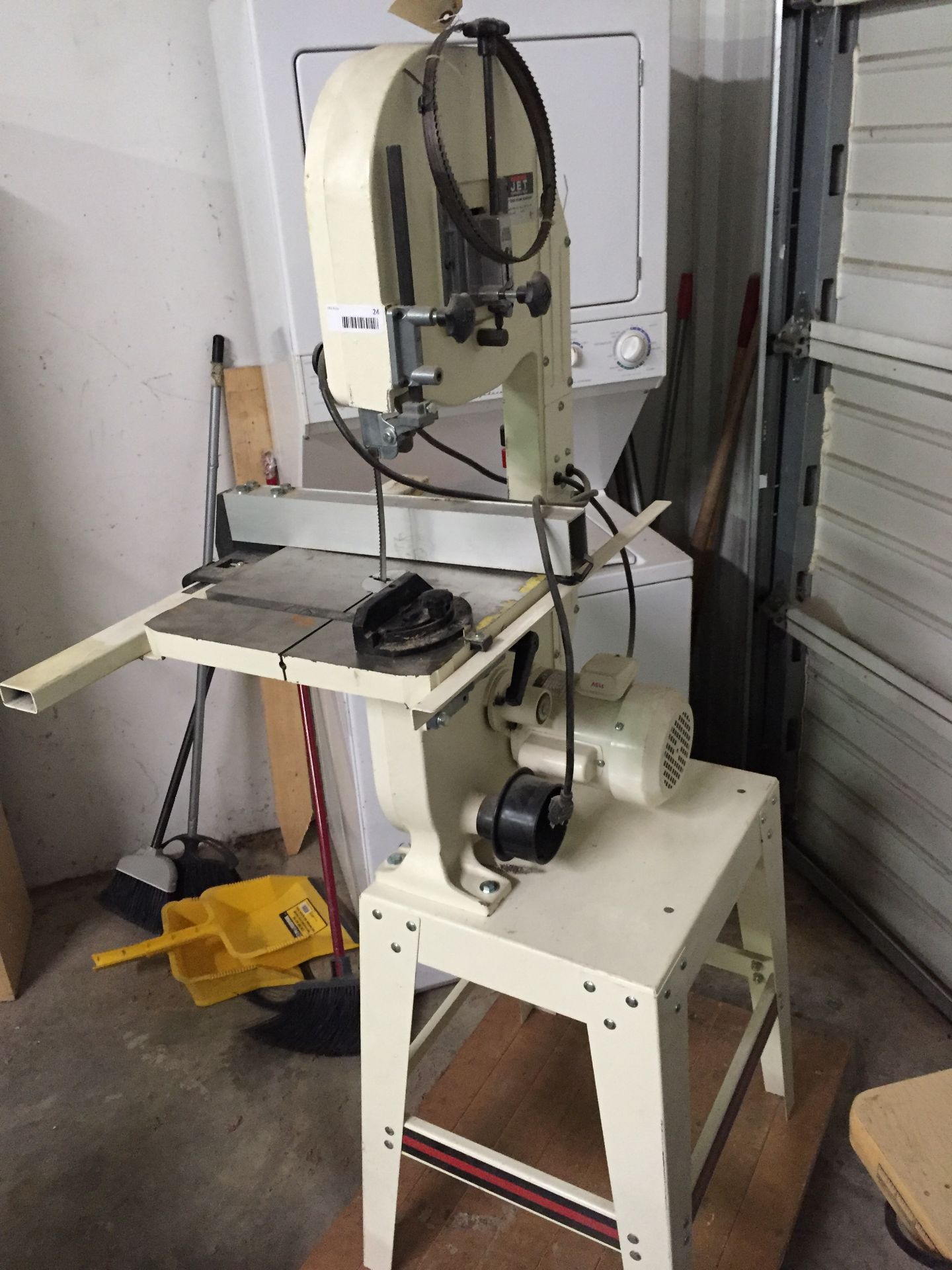 Jet 12" Vertical Band Saw M/N JWBS-120S, stock # 708901, with 24" X 36" wood dolly