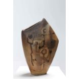 SASSI IVO (n. 1937)
Impressive sculpture vase decorated with motifs of Italian abstraction from