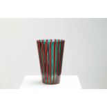 VENINI 
Vase with red and green canes.
1955
19,50 x 29,50 cm