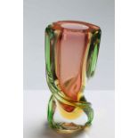 COVEM 
Glass vase, submerged and spiral decoration.
1950s/1960s. Published in catalogue Die