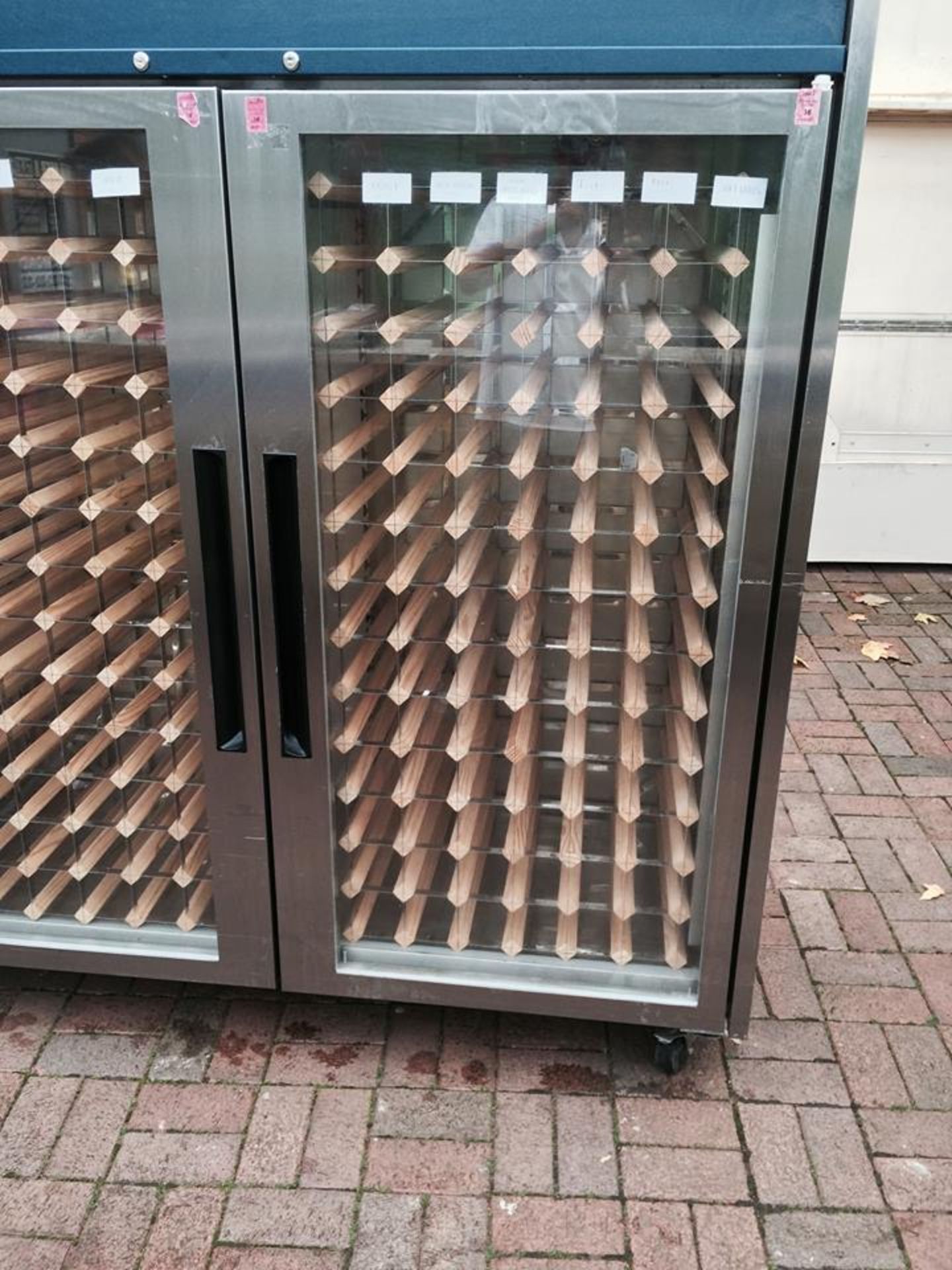 LARGE DISPLAY WINE / CHAMPAGNE FRIDGE CHILLER DOUBLE GLASS DOORS COST OVER £4000 (COLLECTION DATE IS - Image 3 of 6