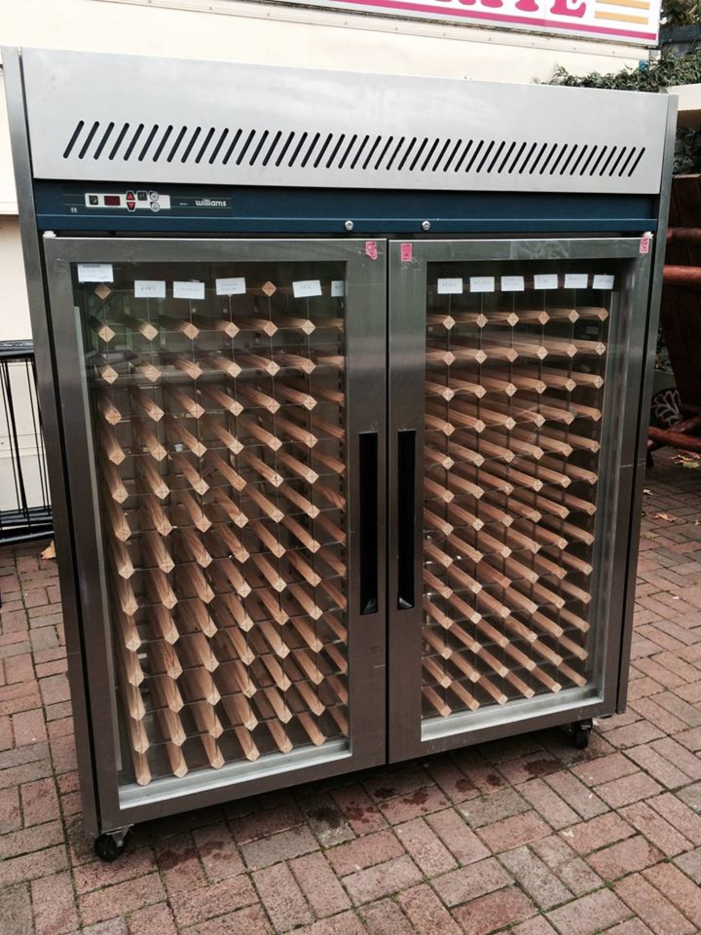 LARGE DISPLAY WINE / CHAMPAGNE FRIDGE CHILLER DOUBLE GLASS DOORS COST OVER £4000 (COLLECTION DATE IS - Image 5 of 6