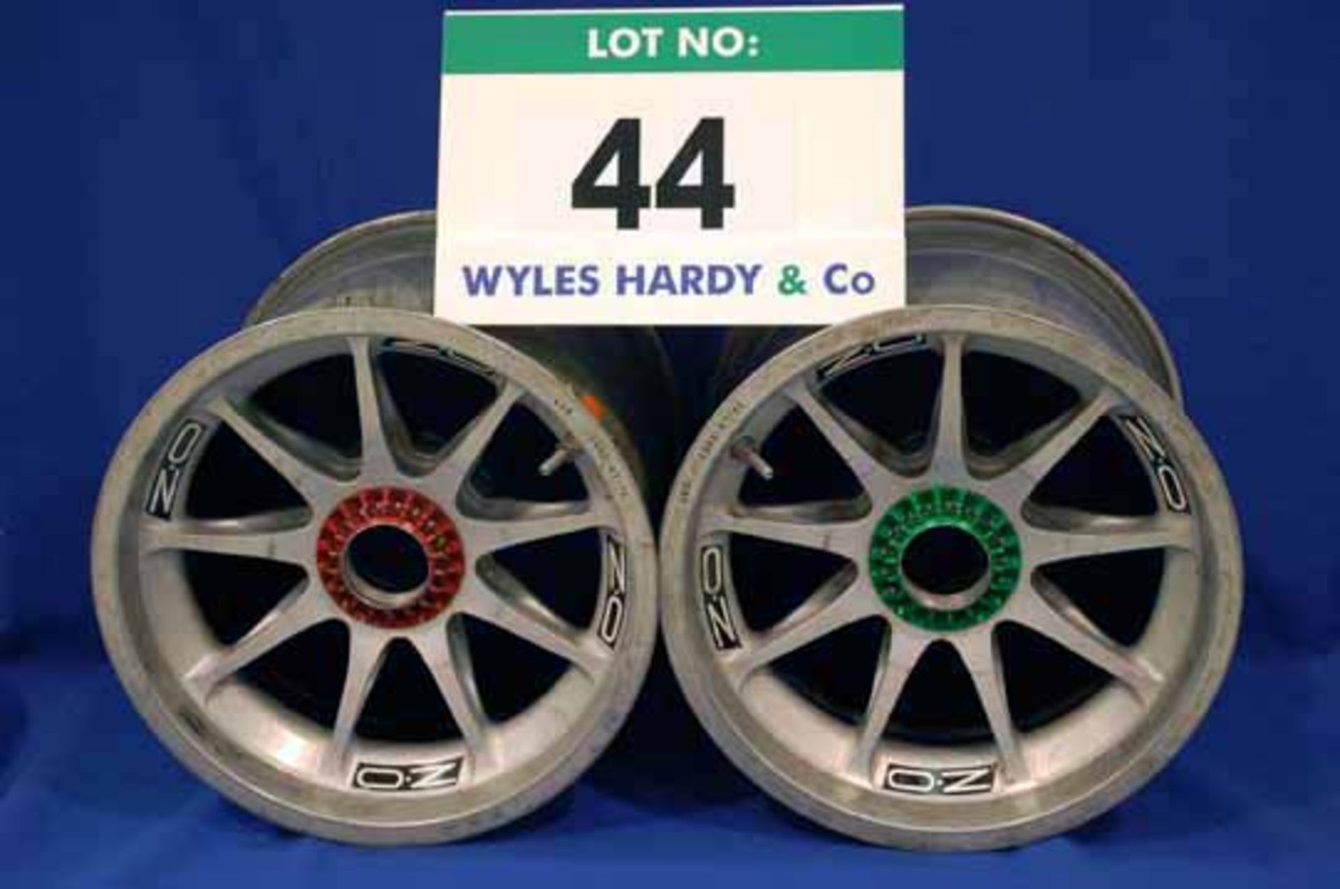 Two OZ 2014 F1 Front Wheel Rims, fitted Captive Wheel Nuts & Tyre Pressure Monitoring