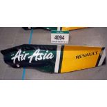 A TEAM LOTUS 2011 Carbon Fibre Engine Cover with RENAULT & AIR ASIA Sponsorship Logos - Low