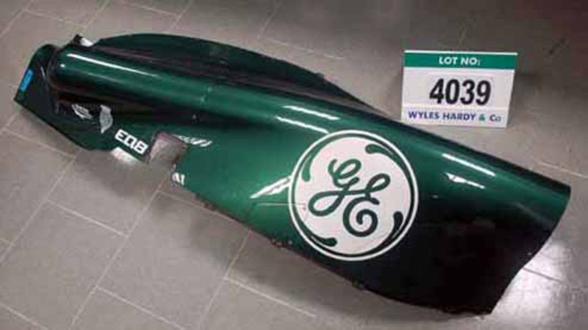 A CATERHAM F1 2012 2-Piece Right Hand Side Pod with GE, EQ8, Action for Road Safety & SIBUR