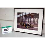 A 900mm x 700mm Framed & Glazed CGI Print of A 2011 TEAM LOTUS Car in Caterham 2012 Livery (Want
