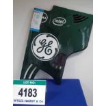 A CATERHAM 2012 Carbon Fibre Right Wing End Plate with DELL, INTEL & GE Logos - Accident Damaged (