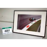 A 900mm x 700mm Framed & Glazed Print depicting a CATERHAM F1 2012 Race Car with Heikki Kovalainen