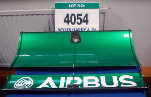 A CATERHAM F1 2013 Carbon Fibre Top Element including Main Plane & Flap with AIRBUS Sponsorship Logo