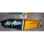 A TEAM LOTUS 2011 Carbon Fibre Engine Cover with RENAULT & AIR ASIA Sponsorship Logos - Low