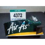 A LOTUS RACING 2010 Carbon Fibre Front Wing End Plate with CNN & AIR ASIA Sponsorship Logos (Want it