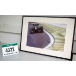 A 700mm x 900mm Framed & Glazed Photographic Print of CATERHAM F1 2012 Formula One Race Car Driven