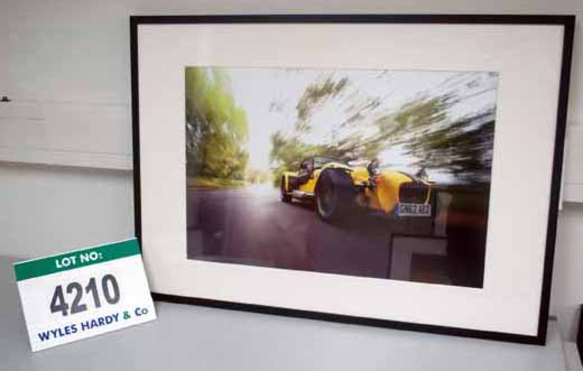 A 700mm x 900mm Framed & Glazed Photographic Print of a CATERHAM 7 (Want it Shipped? http://bit.ly/