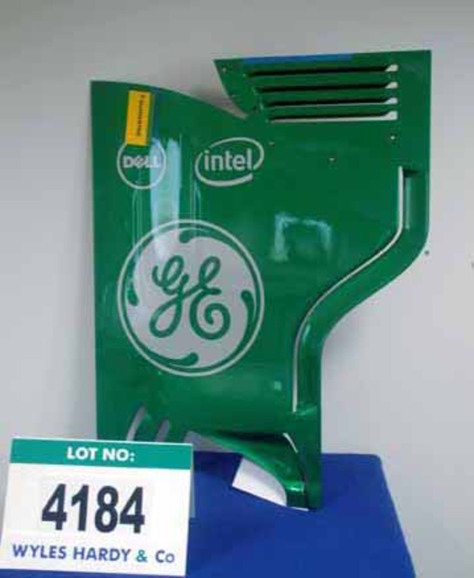 A CATERHAM 2014 Carbon Fibre Right Wing End Plate with GE, DELL & INTEL Logos,