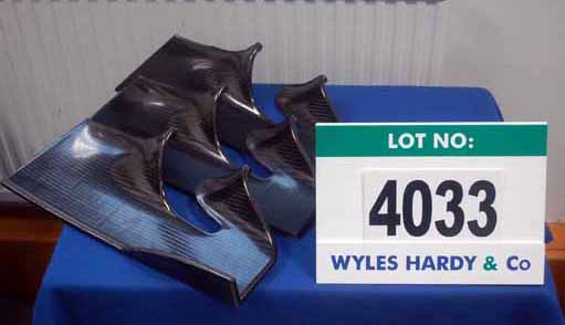 Three CATERHAM F1 2012 Unbranded & Unpainted Front Wing End Plates