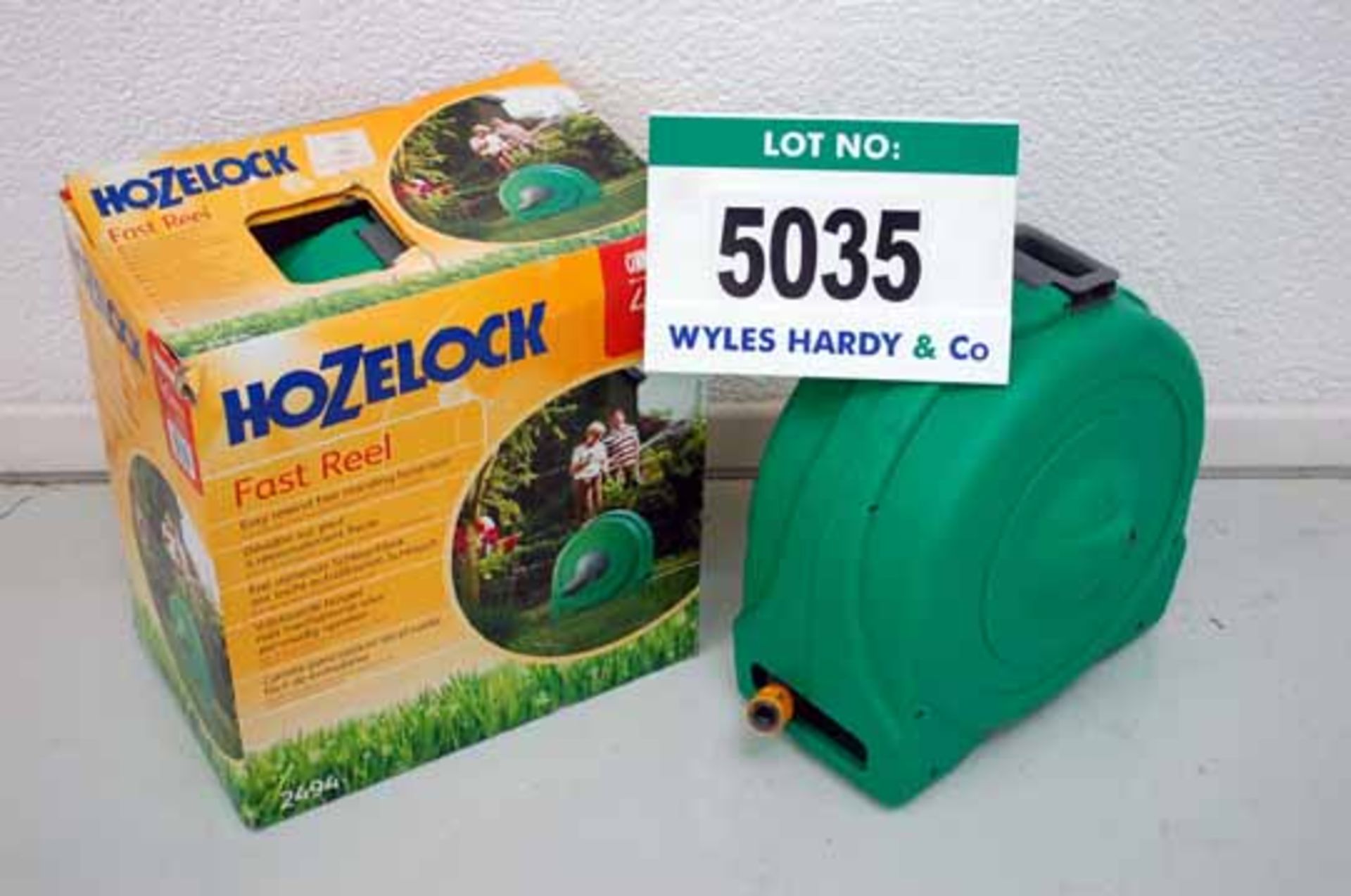 Two HOZELOCK Fast Reel Freestanding Portable Garden Hose Reels each with Approx. 40M Hose (Note