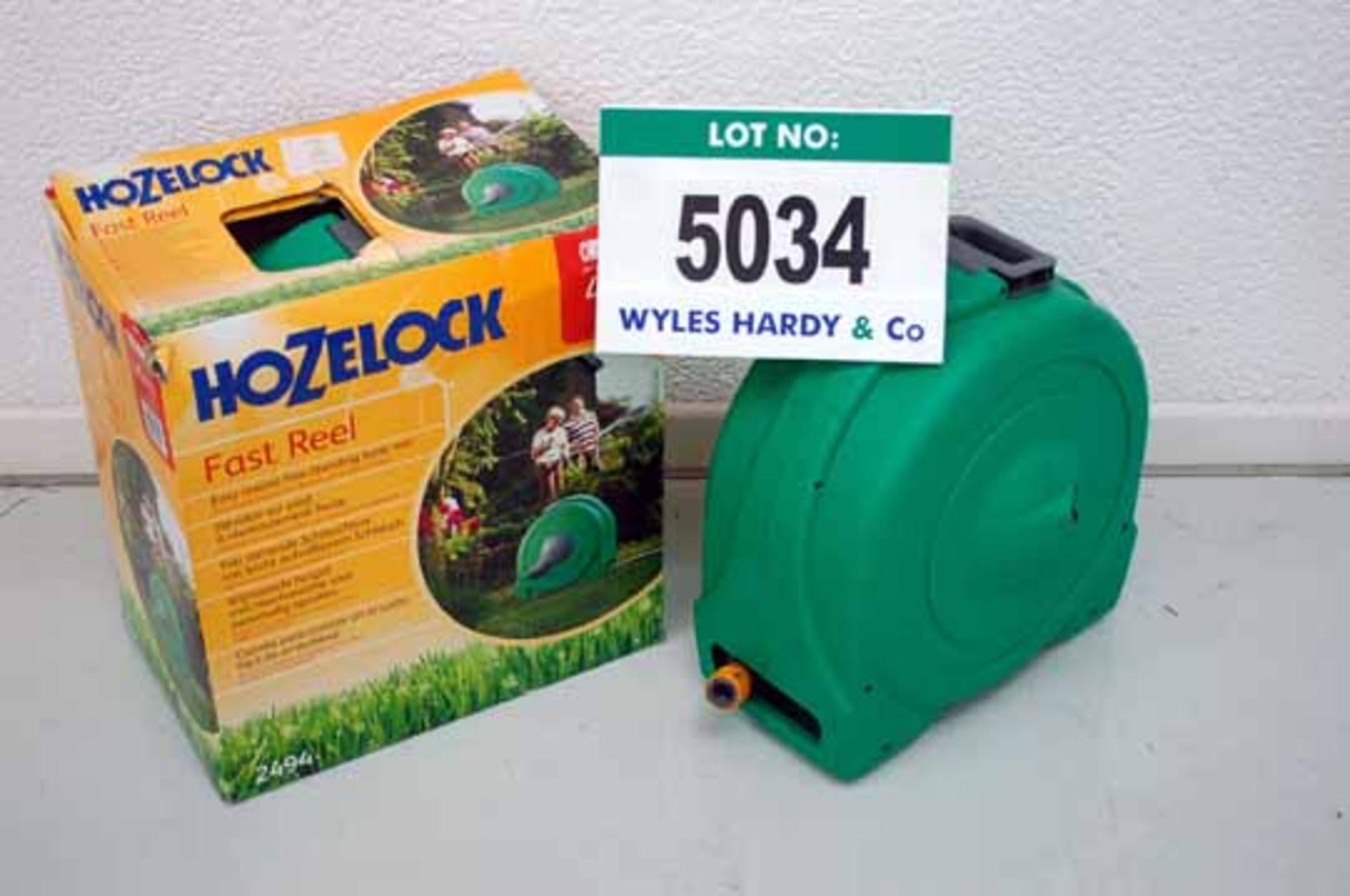 Two HOZELOCK Fast Reel Freestanding Portable Garden Hose Reels each with Approx. 40M Hose (Note