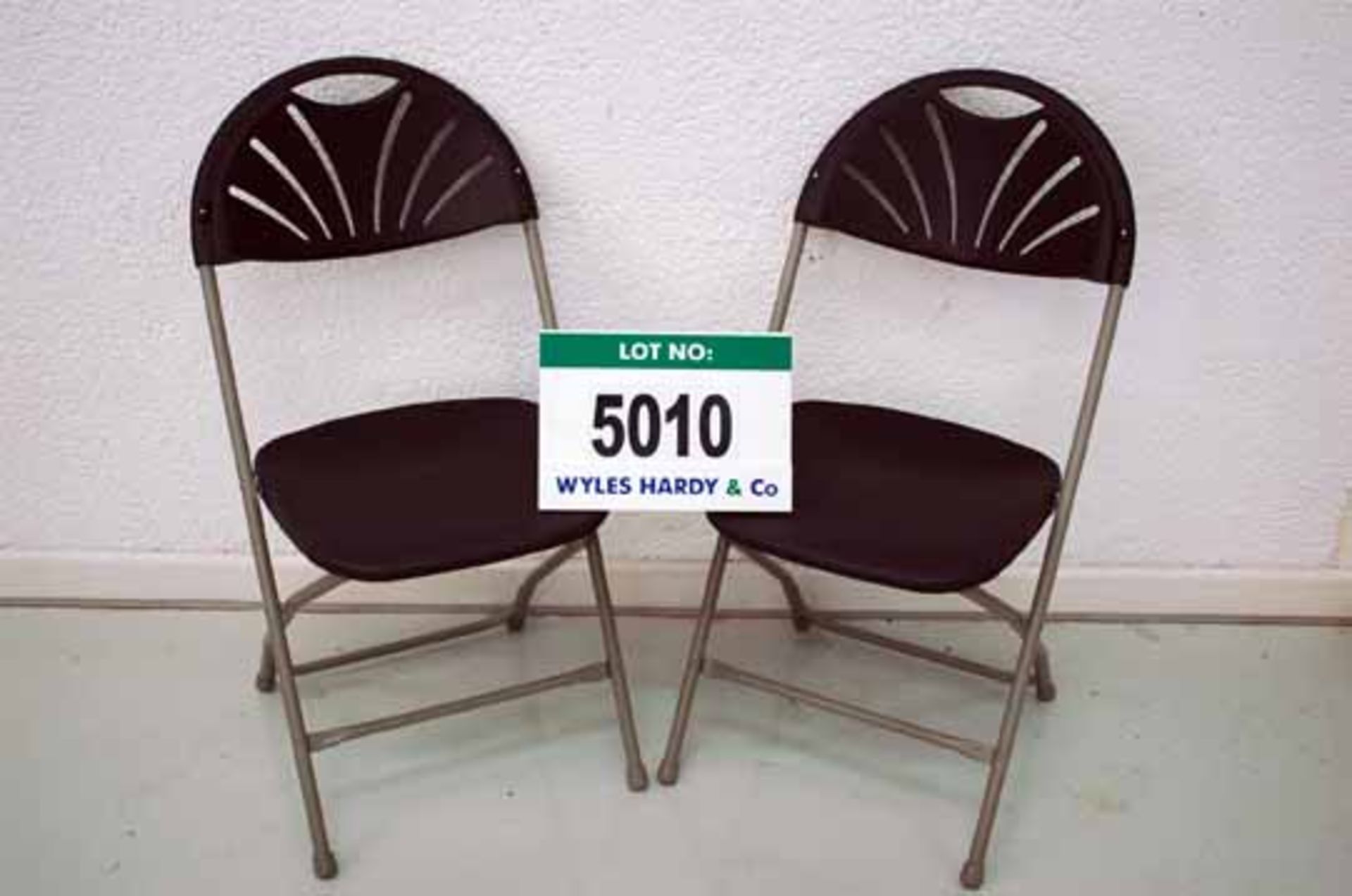 Forty MOGO Brown Tubular Steel/Plastic Folding Side Chairs (N.B. DOLAV Not Included with this