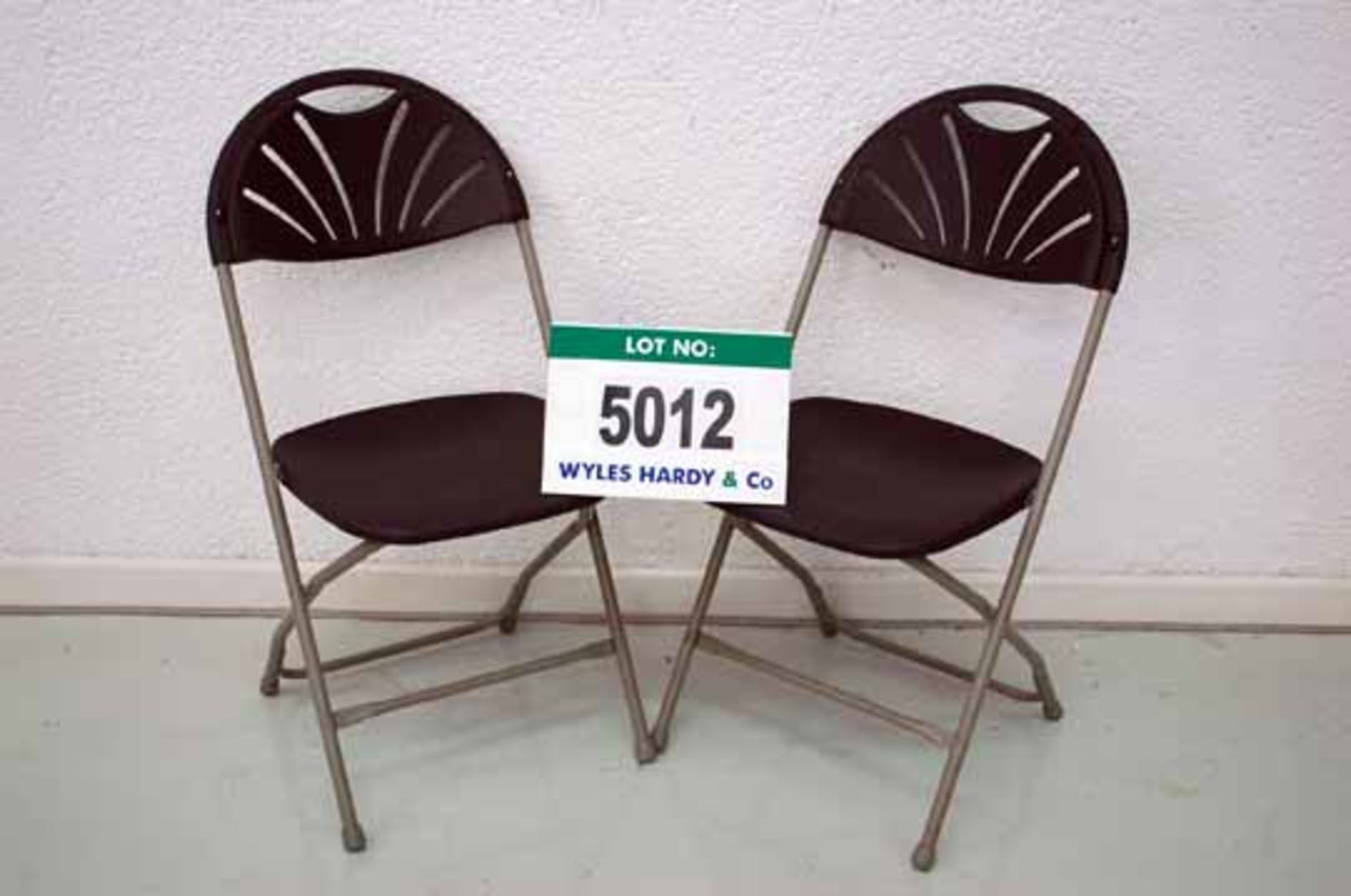 Forty MOGO Brown Tubular Steel/Plastic Folding Side Chairs (N.B. DOLAV Not Included with this