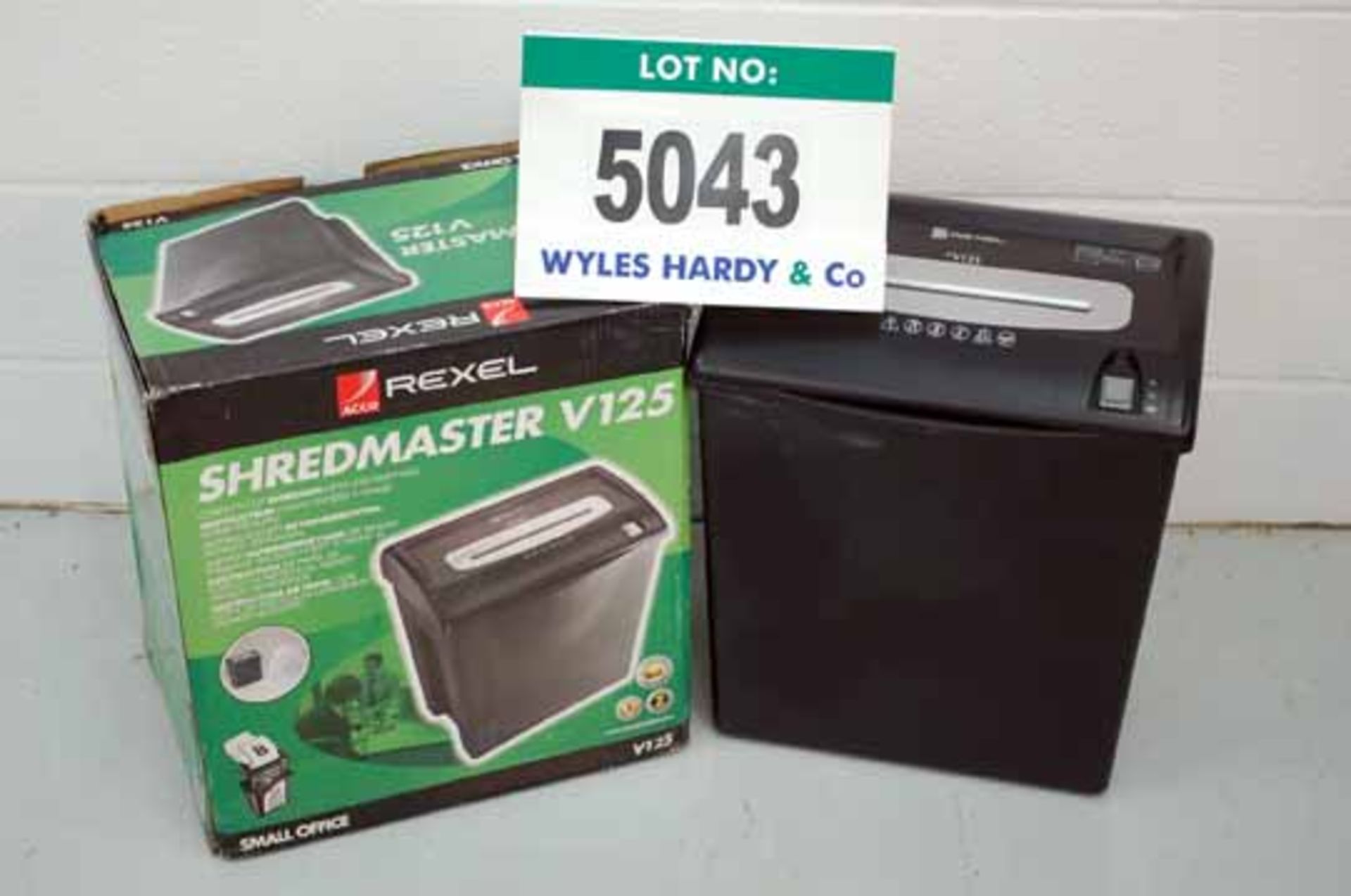 Two REXEL Shred Master V125 Paper Document Shredders (240V) (Note DOLAV Not Included with this