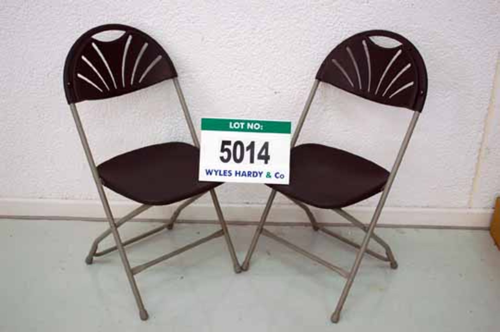 Forty MOGO Brown Tubular Steel/Plastic Folding Side Chairs (N.B. DOLAV Not Included with this