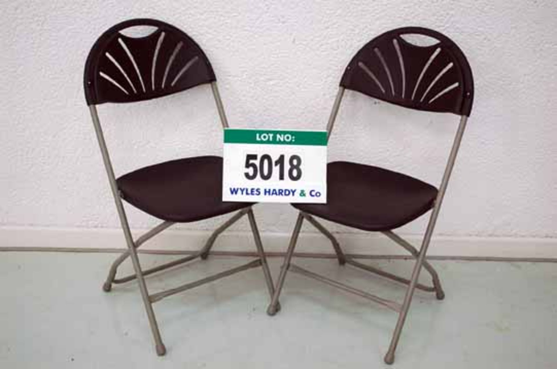 Forty MOGO Brown Tubular Steel/Plastic Folding Side Chairs (N.B. DOLAV Not Included with this