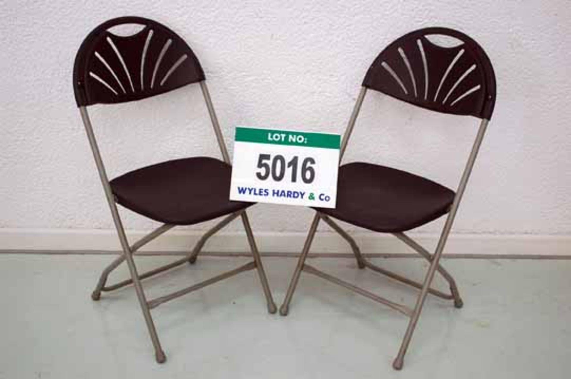 Forty MOGO Brown Tubular Steel/Plastic Folding Side Chairs (N.B. DOLAV Not Included with this