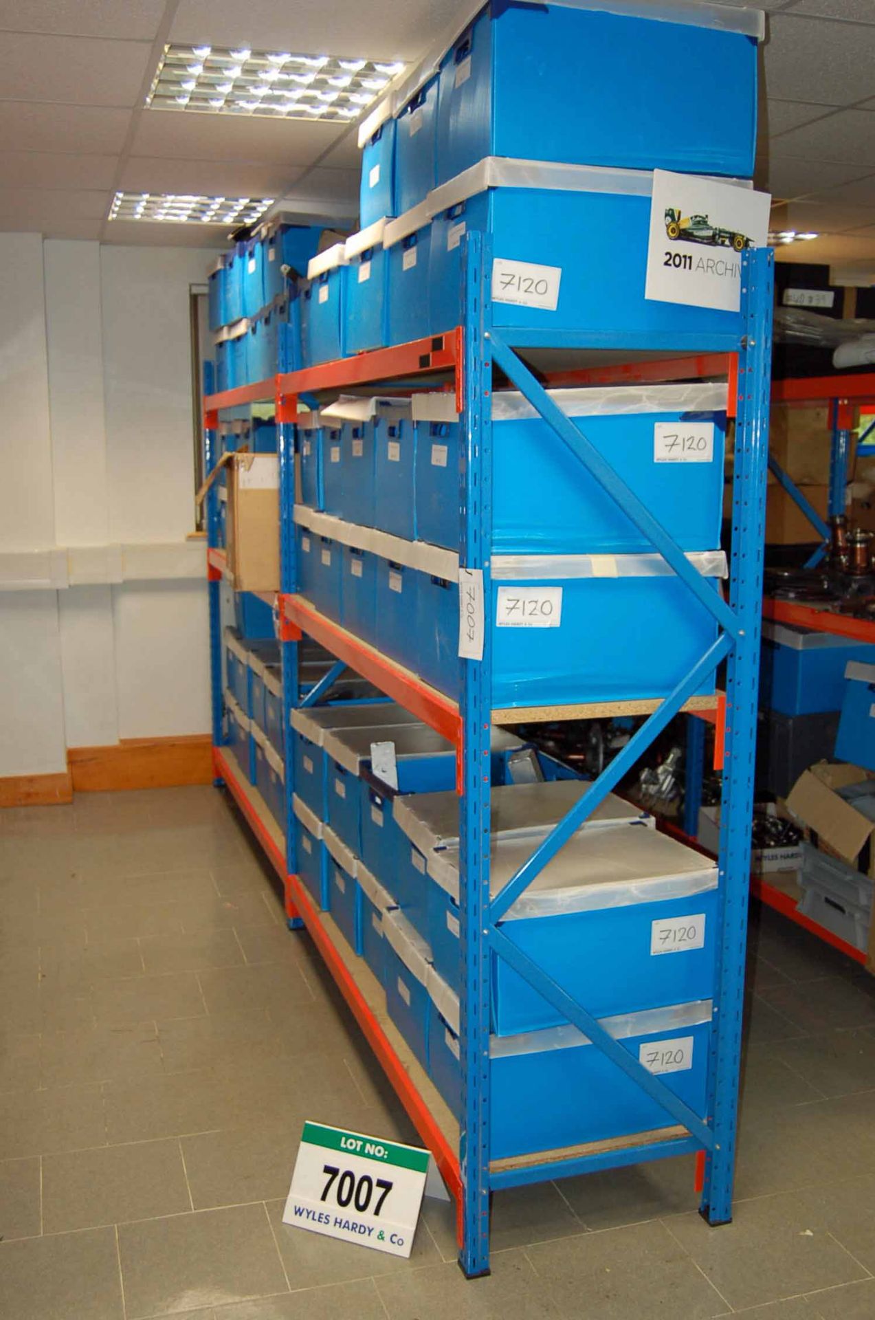 Two Bays of Medium Duty Shelving comprising Three 2000mm x 600mm (wide) Uprights & Six Pairs of