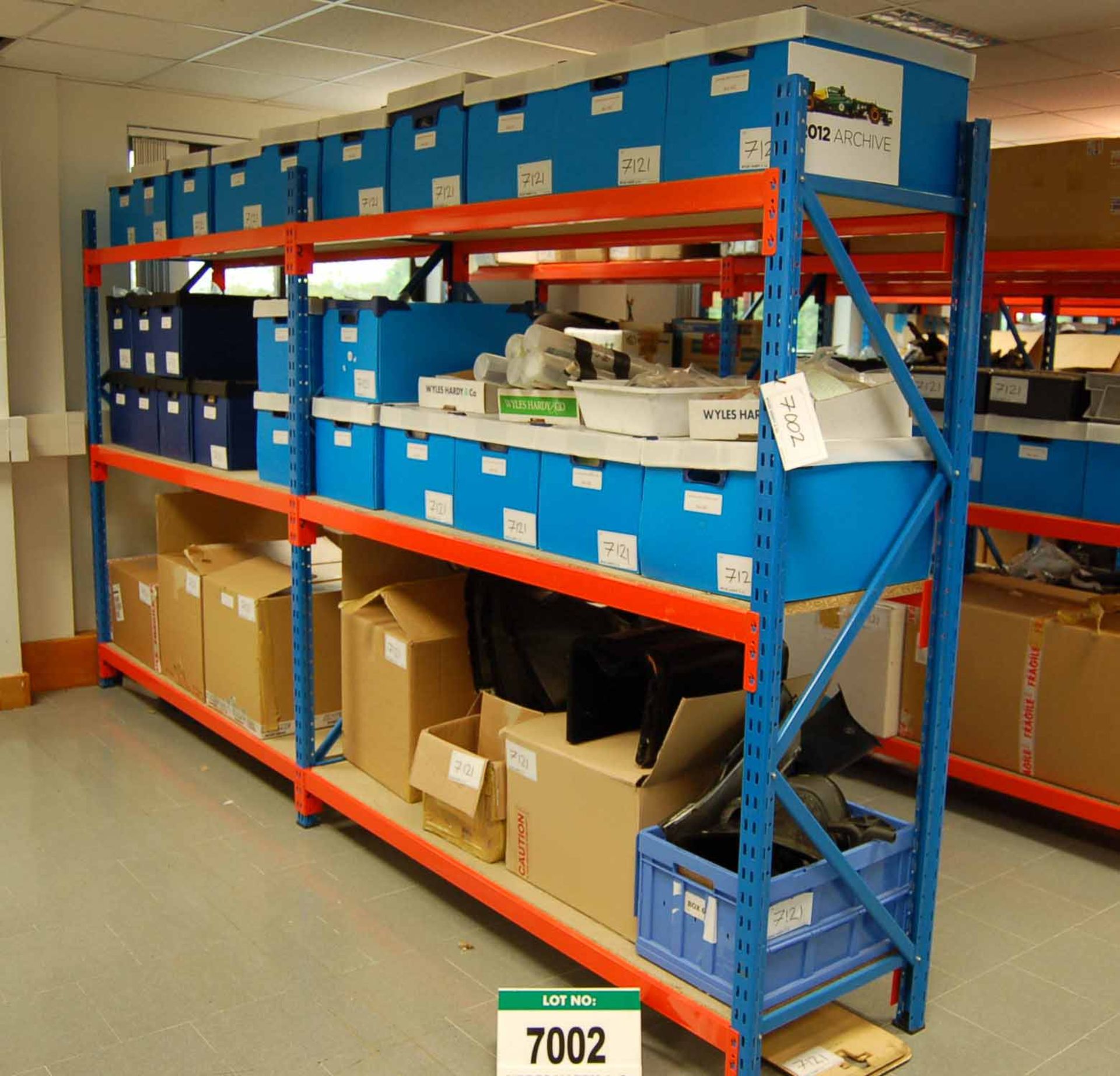 Two Bays of Medium Duty Shelving comprising Three 2000mm x 600mm (wide) Uprights & Six Pairs of