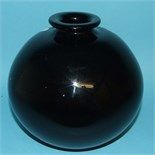 A glass vase, of bulbous form, 17 cm high