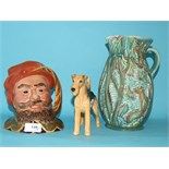 A Beswick Airedale Terrier, 962, gloss, a Beswick Ware jug, 654, other similar tablewares, and a