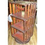 An Edwardian revolving bookcase, 49 cm wide